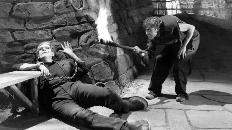 Boris Karloff and Dwight Frye in Frankenstein