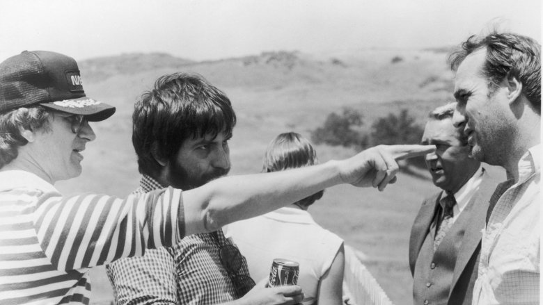 Steven Spielberg and Tobe Hooper on set of Poltergeist